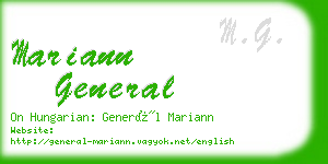 mariann general business card